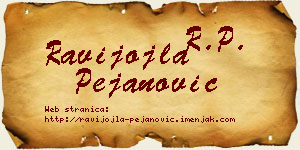 Ravijojla Pejanović vizit kartica